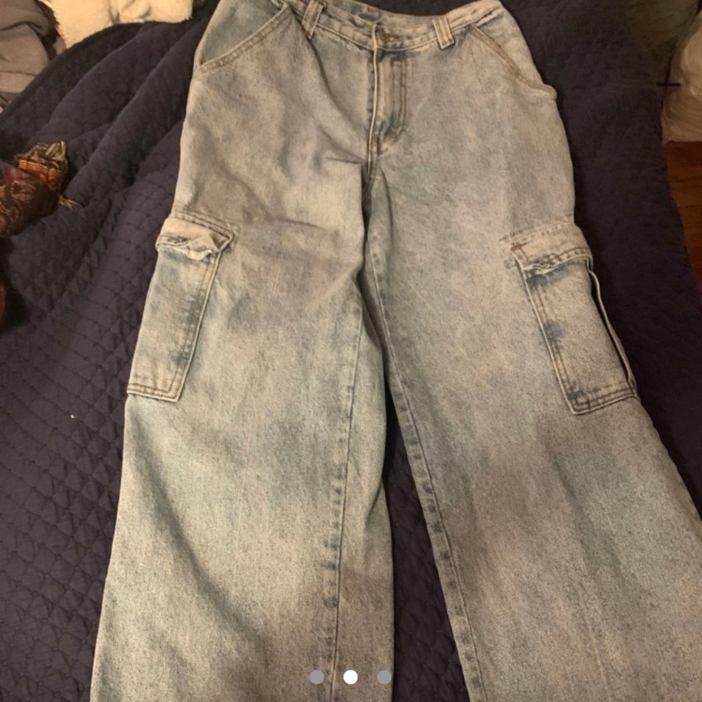 RARE brandy melville wide leg flare light blue